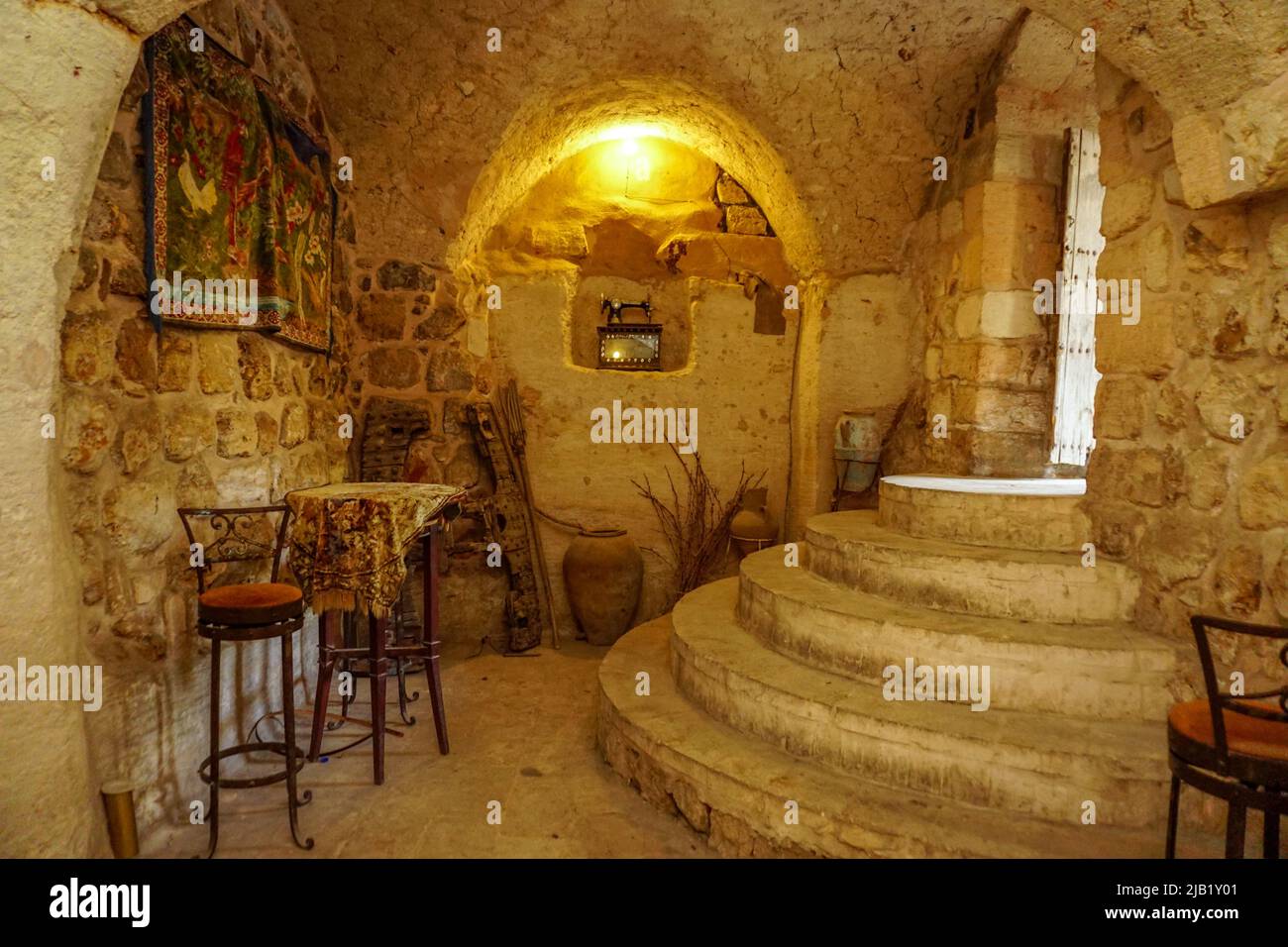 12 maggio 2022 Midyat Turchia. Case storiche grotta di Midyat Turchia Foto Stock