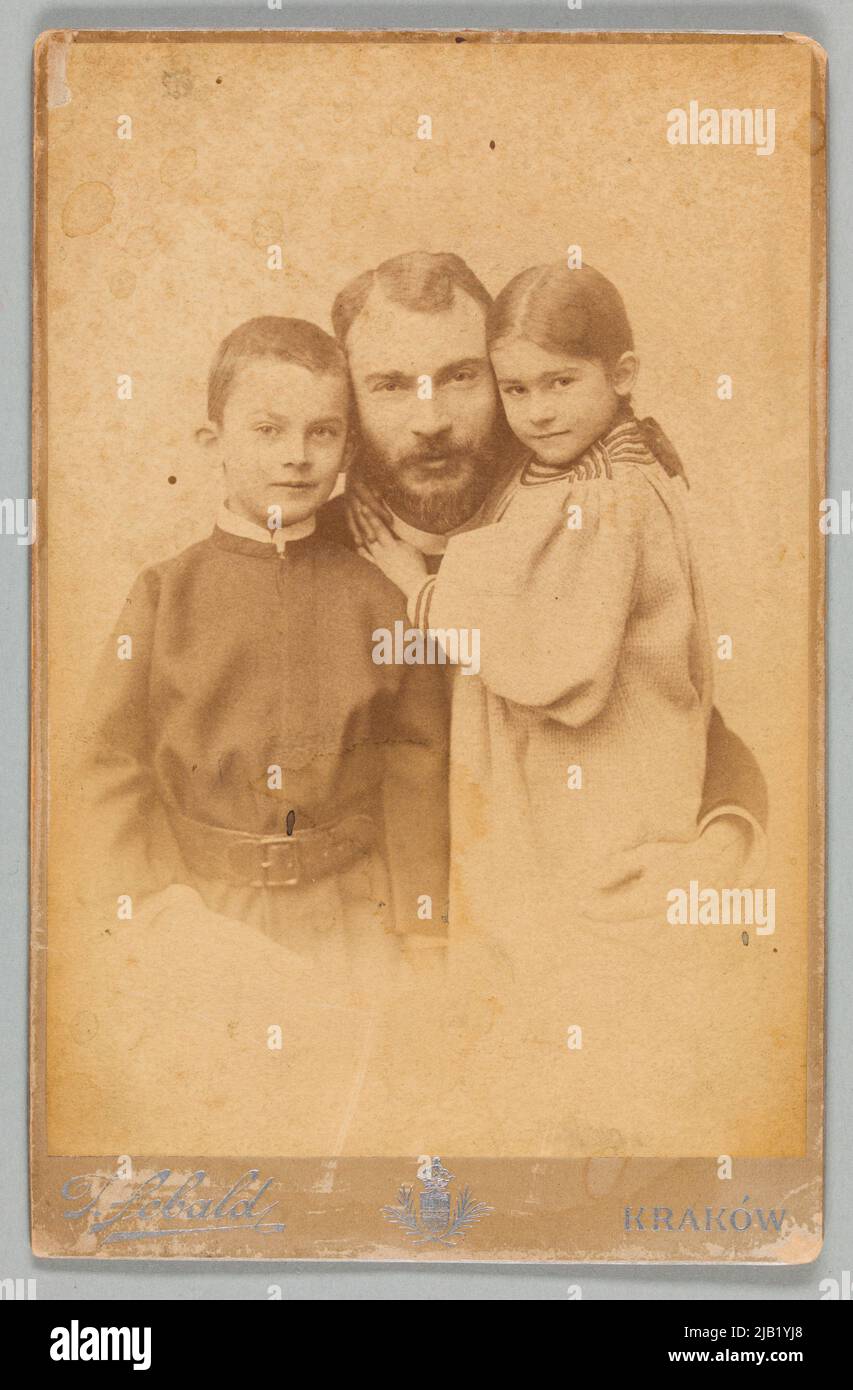 Stachiewicz Piotr con il figlio Roman e la figlia Anna Sebald, Józef (1853 1931) Foto Stock