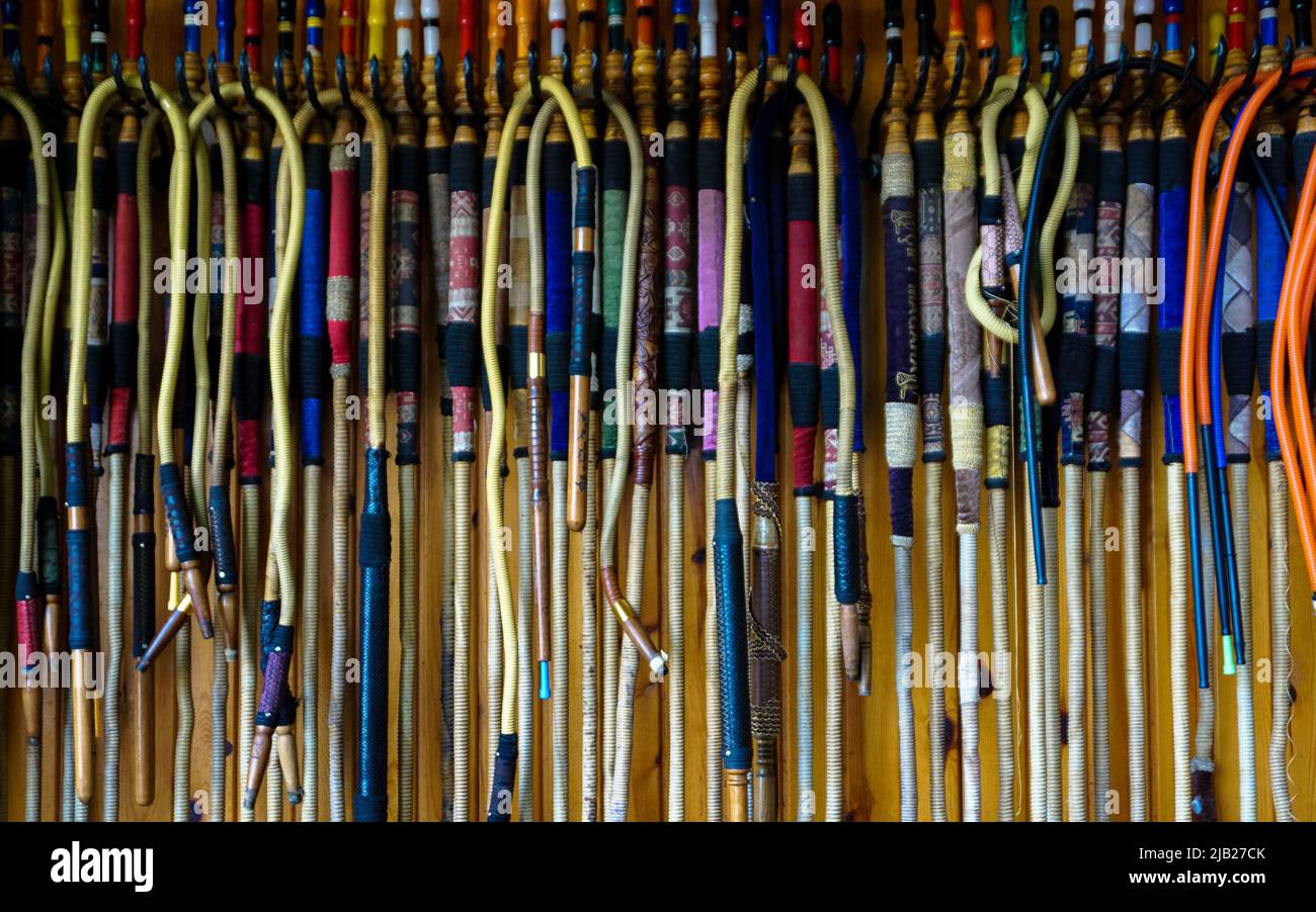 Vista ravvicinata del tradizionale hookah turco Foto Stock