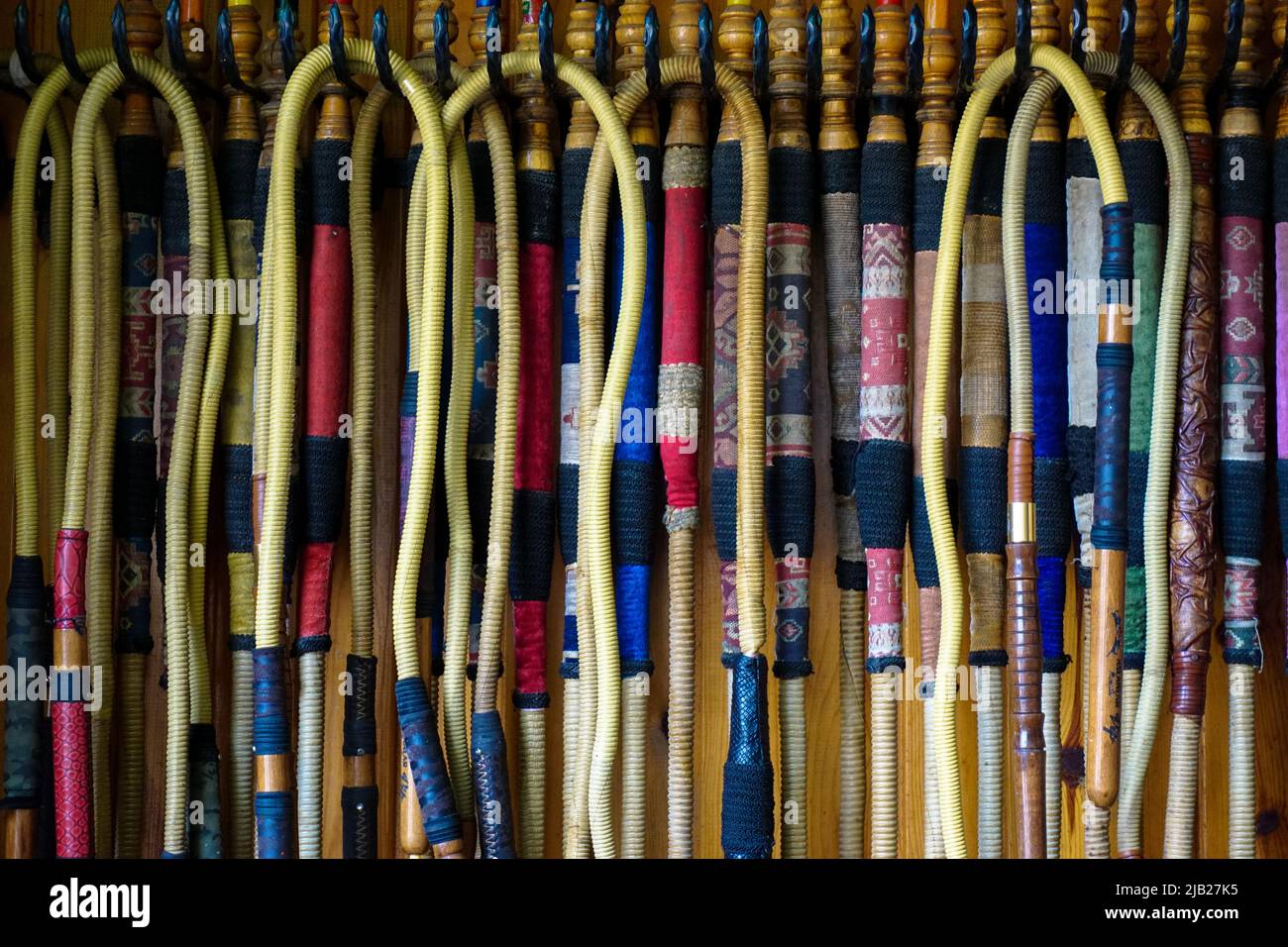 Vista ravvicinata del tradizionale hookah turco Foto Stock