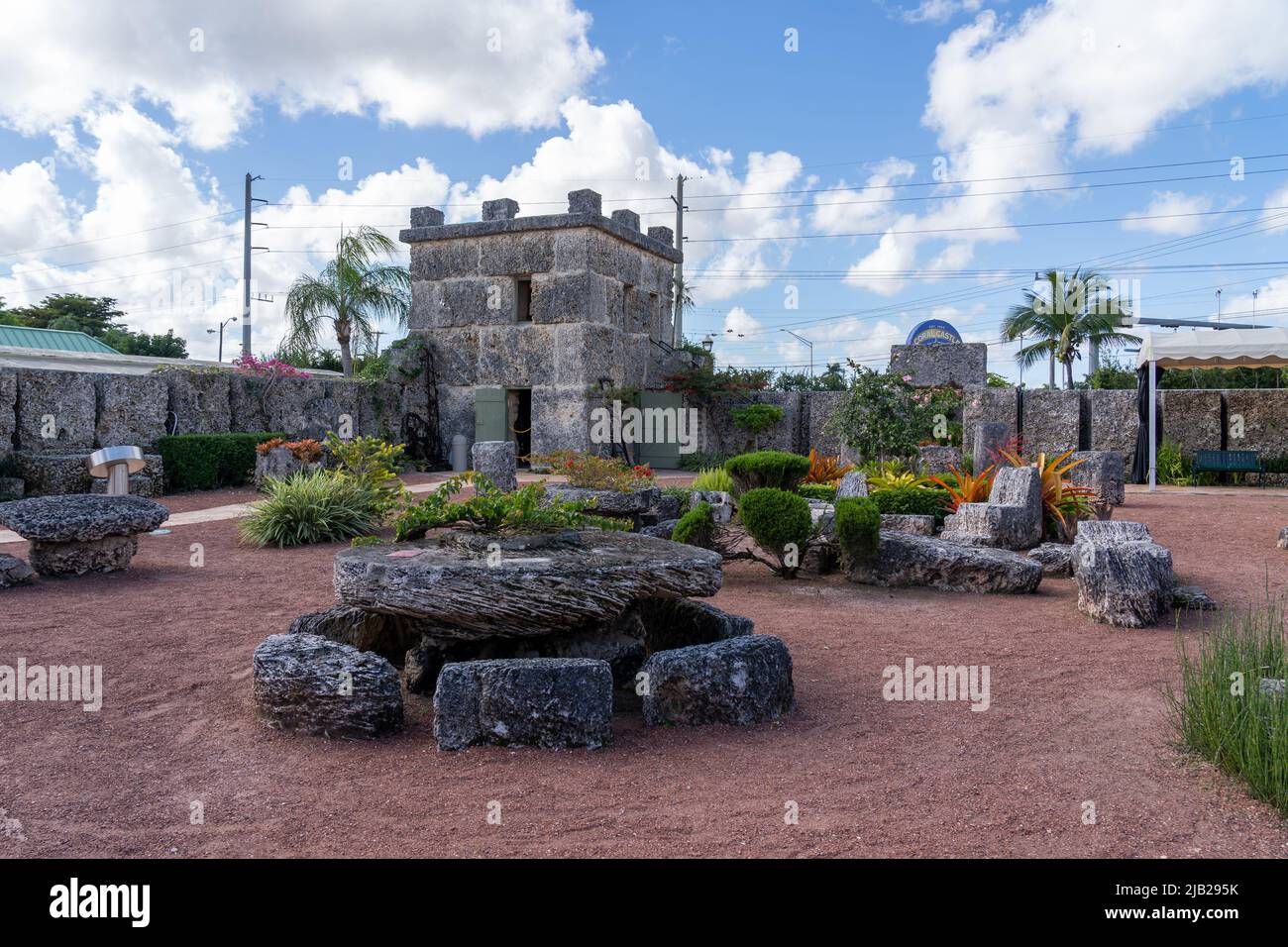 Homestead, FL, USA - 1 gennaio 2022: Il Coral Castle Museum è mostrato a Homestead vicino Miami, FL, USA Foto Stock