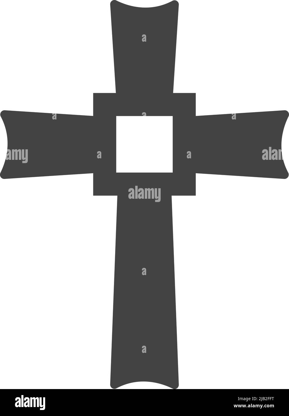 Simbolo di fede nero. Silhouette a croce. Santo segno Illustrazione Vettoriale