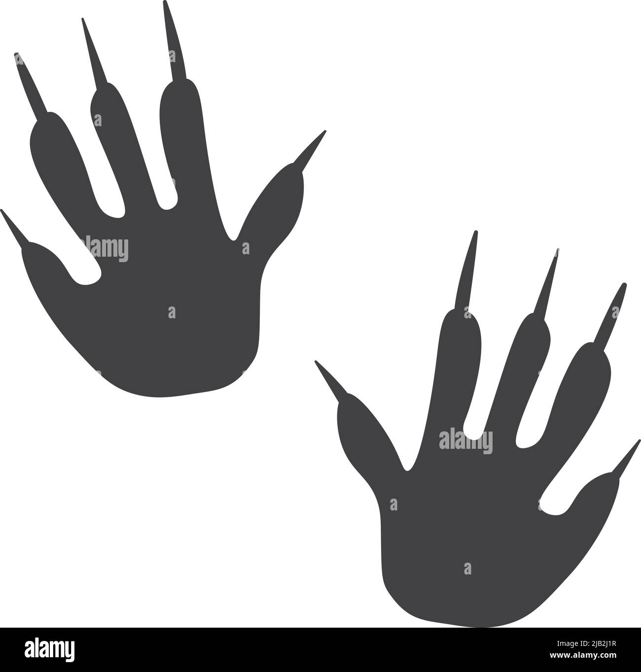 Lo stoat appiglia dei segni neri. Foresta animale pista Illustrazione Vettoriale