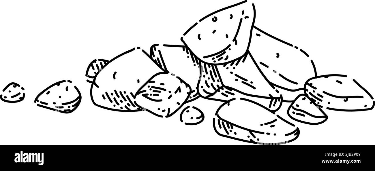 disegno di ghiaia vettore disegnato a mano Illustrazione Vettoriale