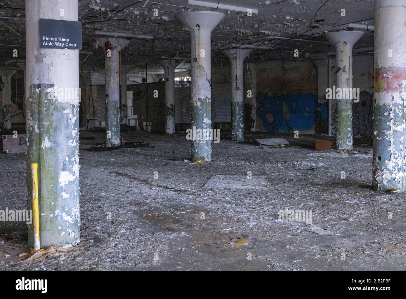 Abbandonata ex sede Centrale Mondiale della American Motors, Plymouth Road Office Center (PROC), Detroit, Michigan, USA Foto Stock