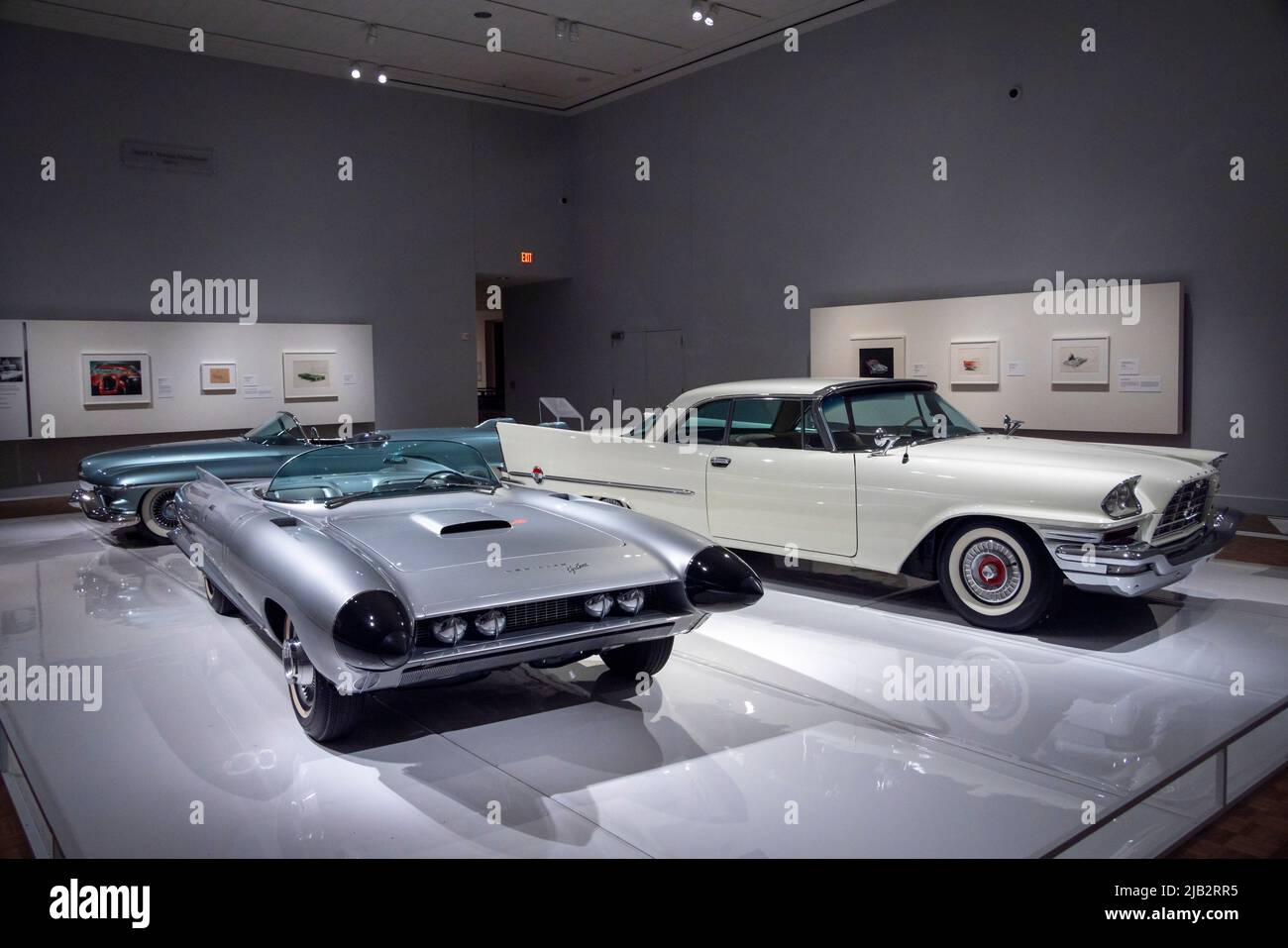 1959 General Motors Cadillac Cyclone, mostra, Detroit Style: Car Design in the Motor City, 1950–2020, Detroit Institute of Art. Michigan, USA Foto Stock