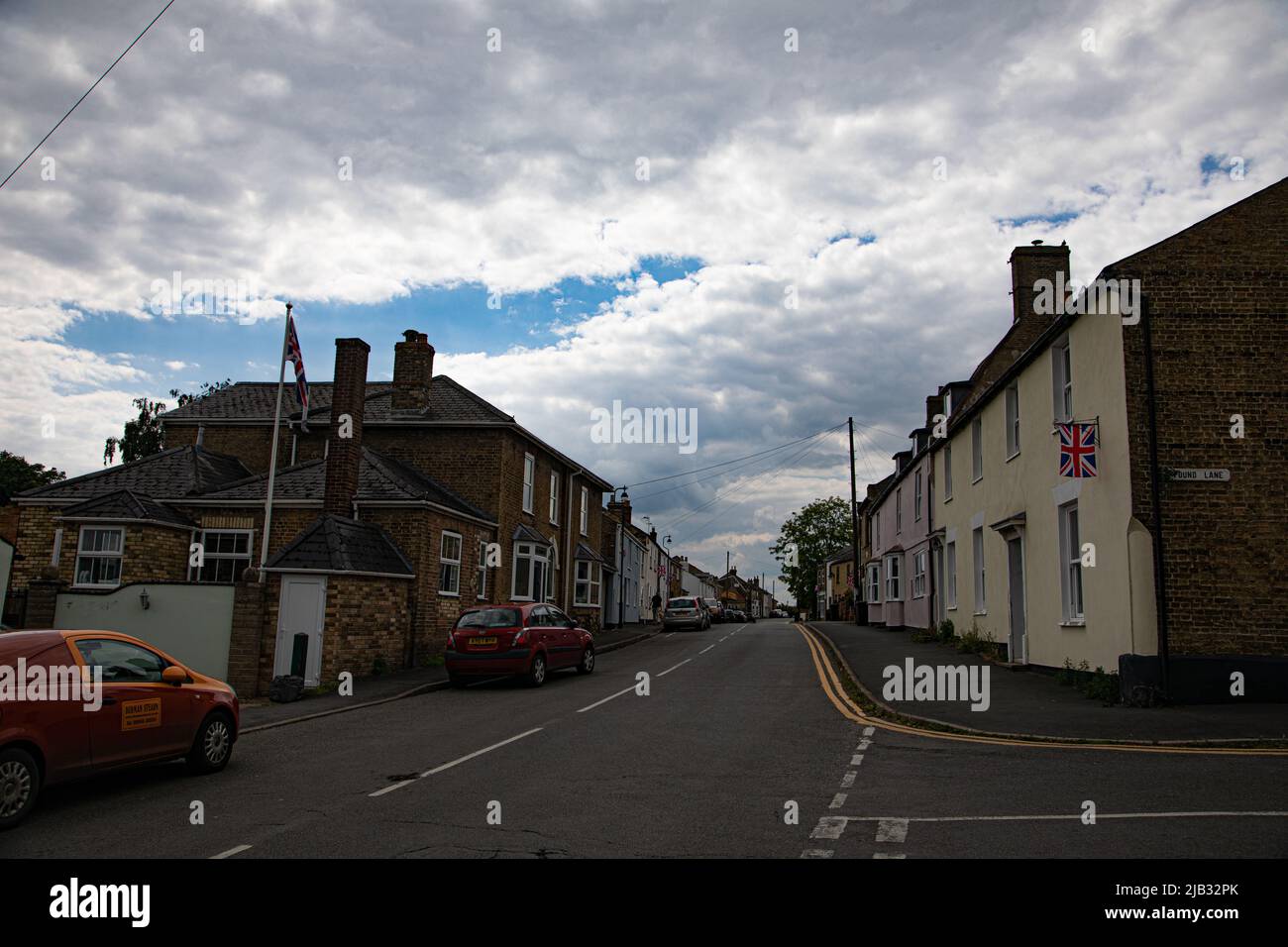 Sutton, Cambridgeshire durante il Giubileo del platino Foto Stock