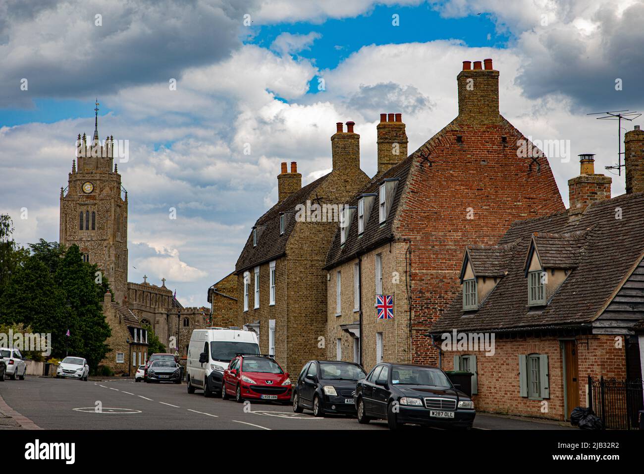 Sutton, Cambridgeshire durante il Giubileo del platino Foto Stock