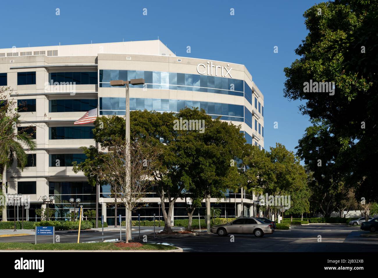 Fort Lauderdale, FL, USA - 2 gennaio 2022: Sede centrale di Citrix Systems a Fort Lauderdale, FL, USA. Foto Stock