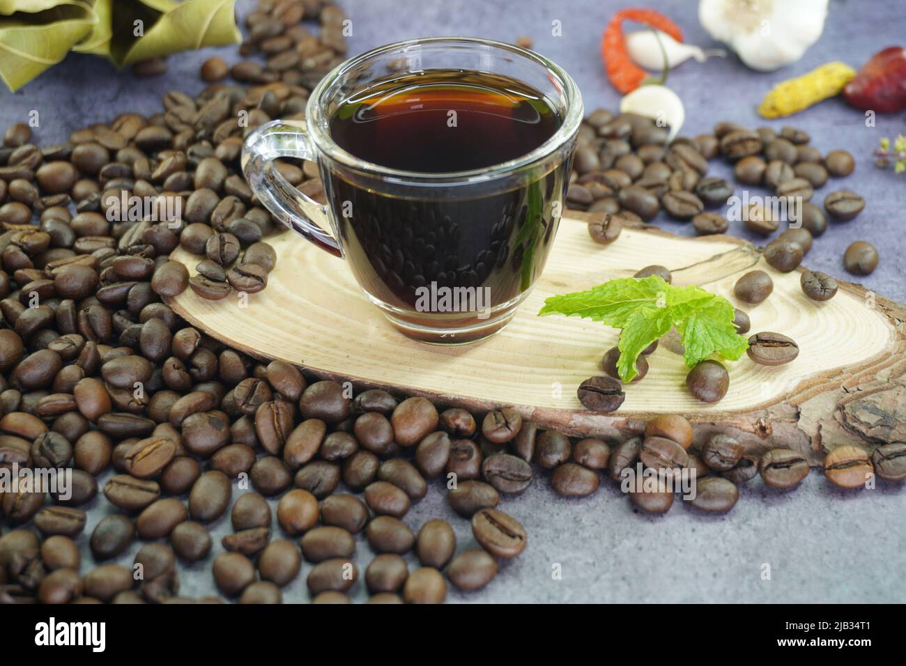 Nero caffè Stock foto Foto Stock