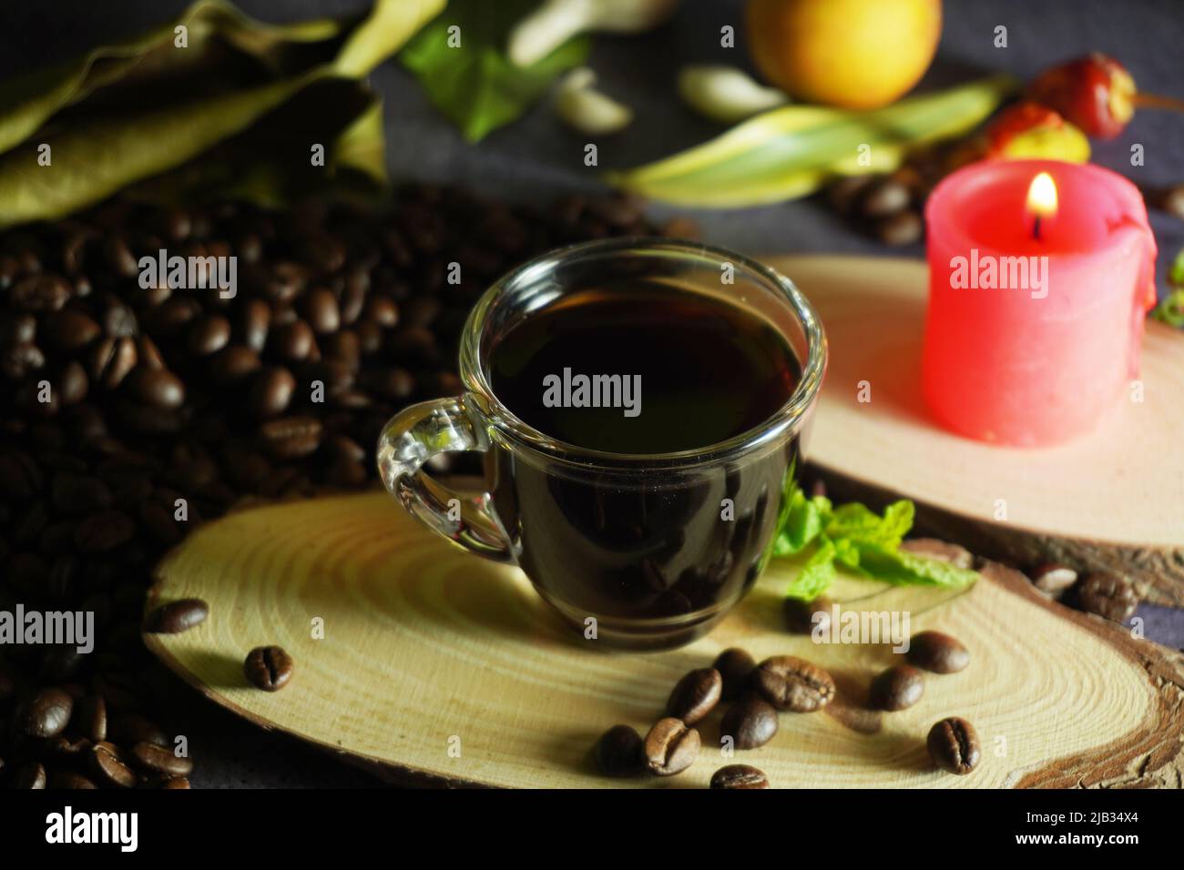 Nero caffè Stock foto Foto Stock