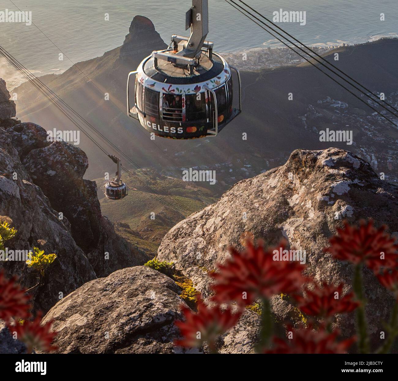La Cabinovia di Table Mountain Foto Stock