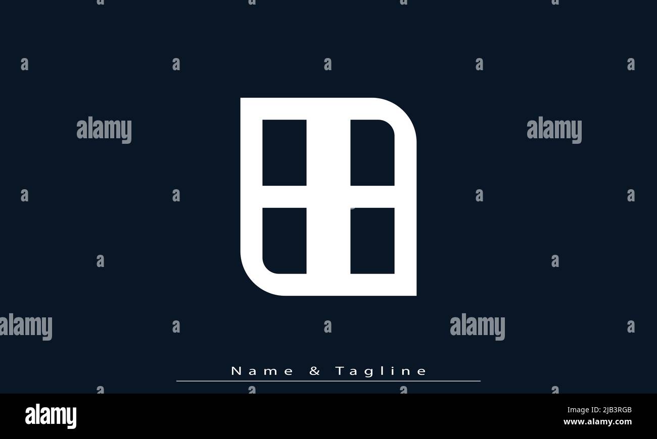 Lettere alfabetiche iniziali logo monogramma BB Illustrazione Vettoriale