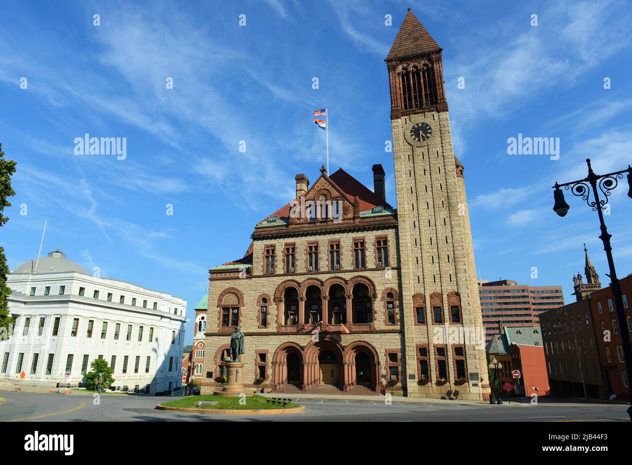 Il municipio di Albany è stato costruito nel 1880 in stile romanico Richardson da Henry Hobson Richardson. L'edificio è servito come sede del governo di al Foto Stock