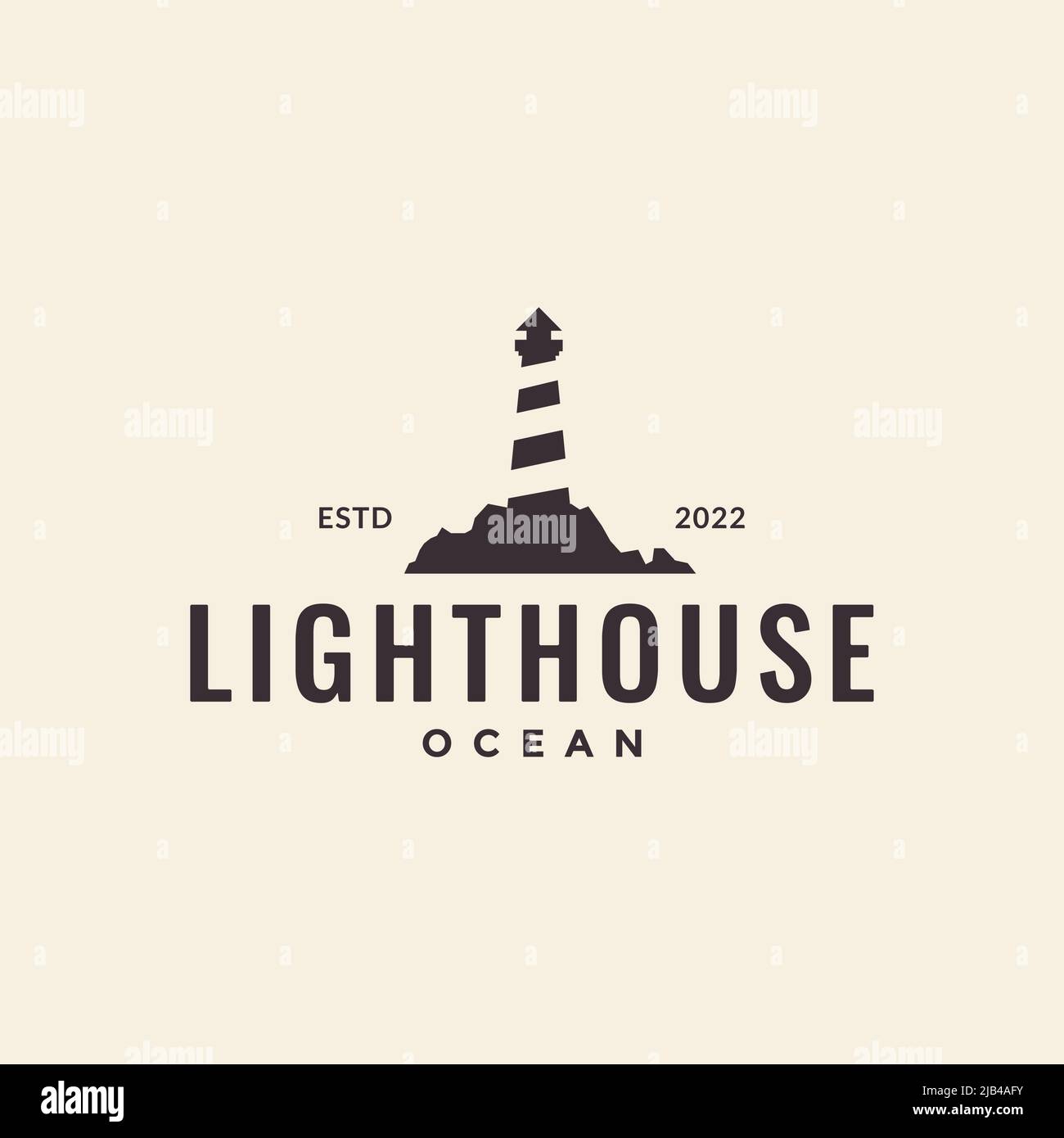 semplice hipster faro logo design vettoriale simbolo grafico icona illustrazione idea creativa Illustrazione Vettoriale