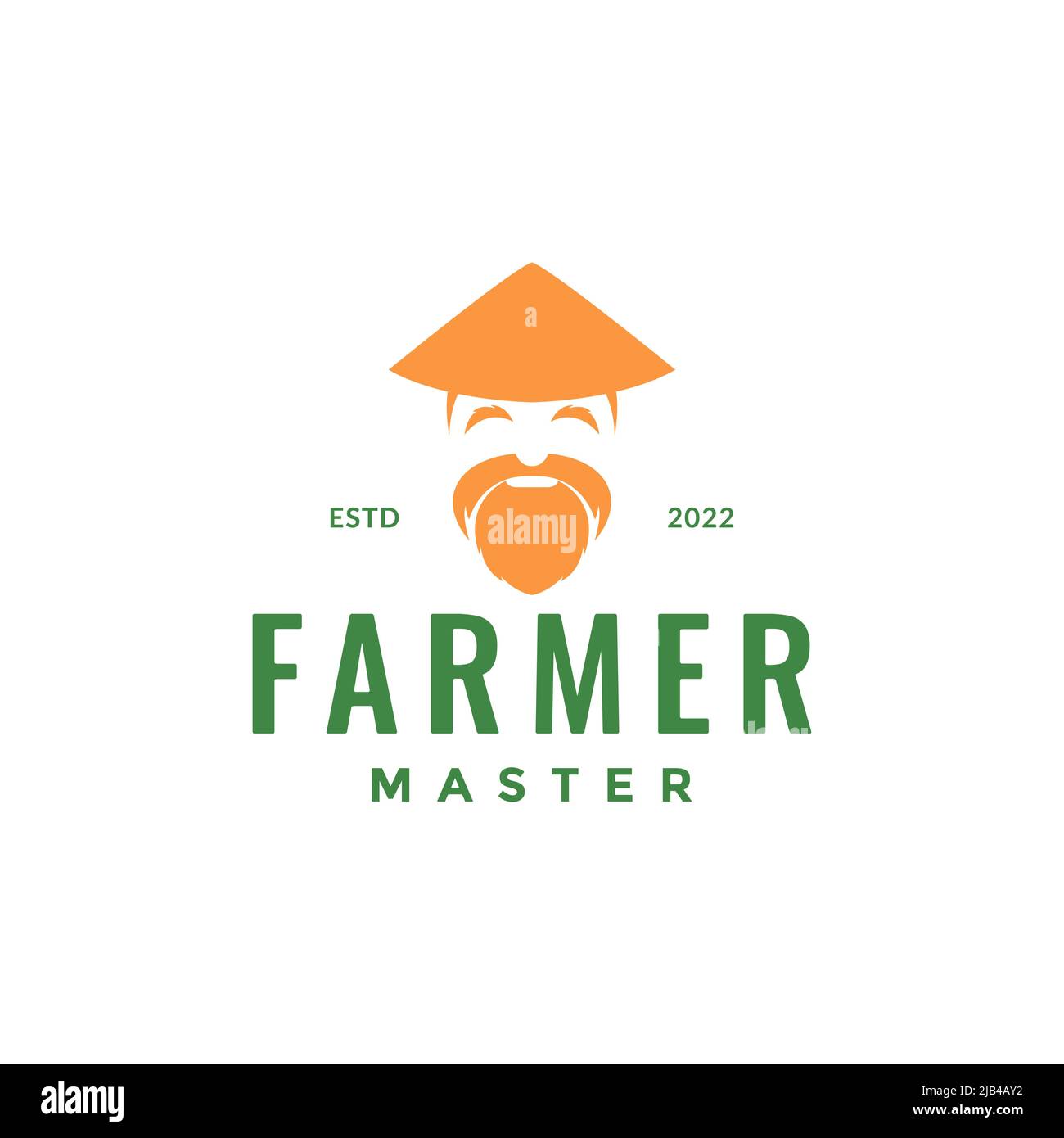 capo vecchio uomo agricoltore master logo design vettore grafico simbolo icona illustrazione idea creativa Illustrazione Vettoriale