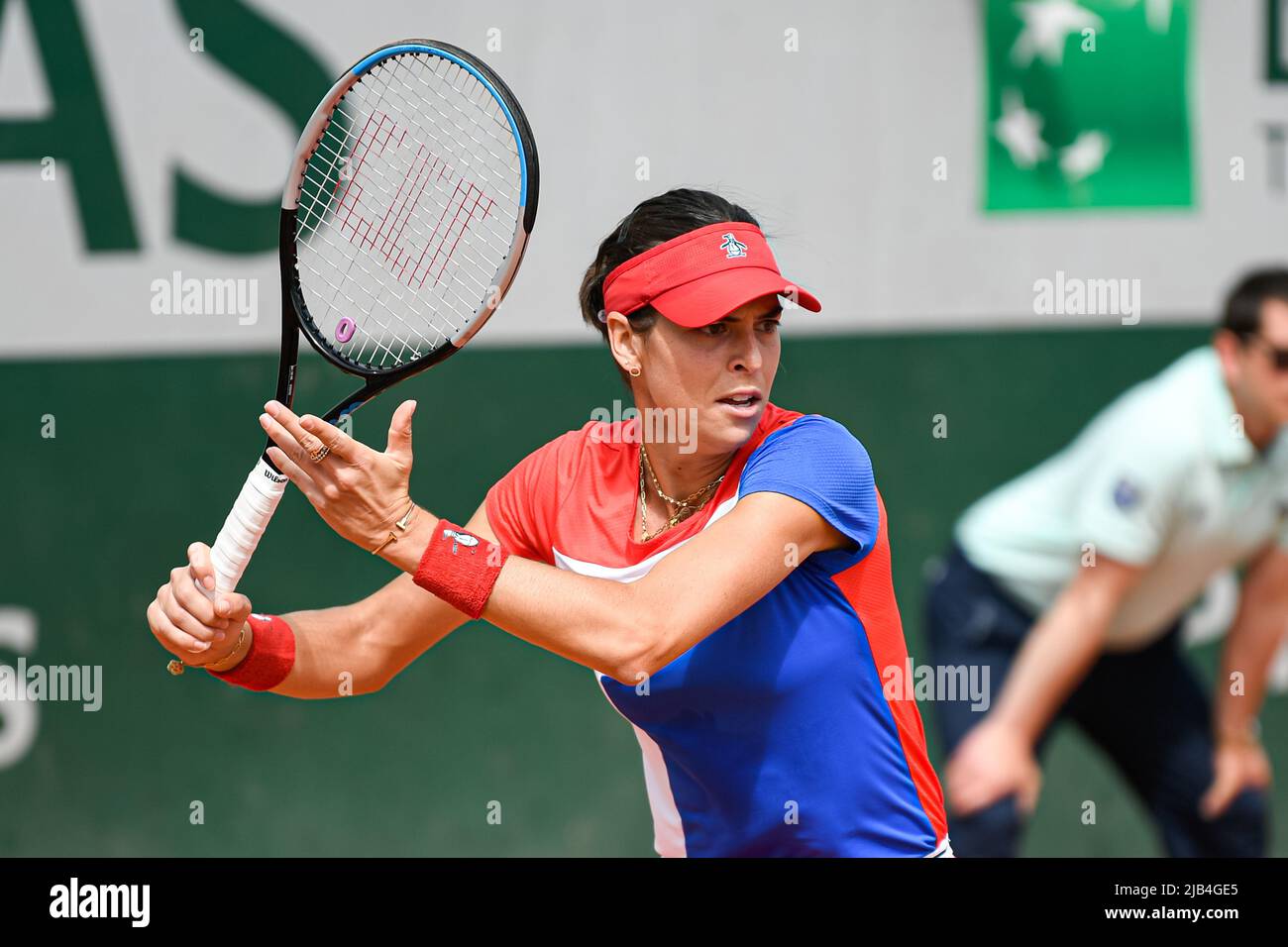 Ajla Tomljanovic of Australia durante l'Open di Francia, torneo di tennis Grand Slam il 25 maggio 2022 allo stadio Roland-Garros di Parigi, Francia - Foto Victor Joly / DPPI Foto Stock