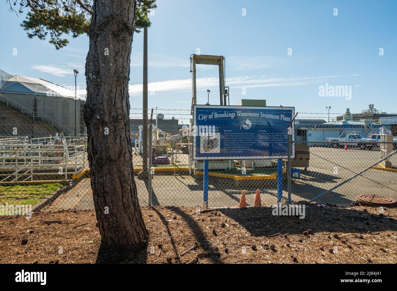 Città di Brookings Wastewater impianto di trattamento. Foto Stock