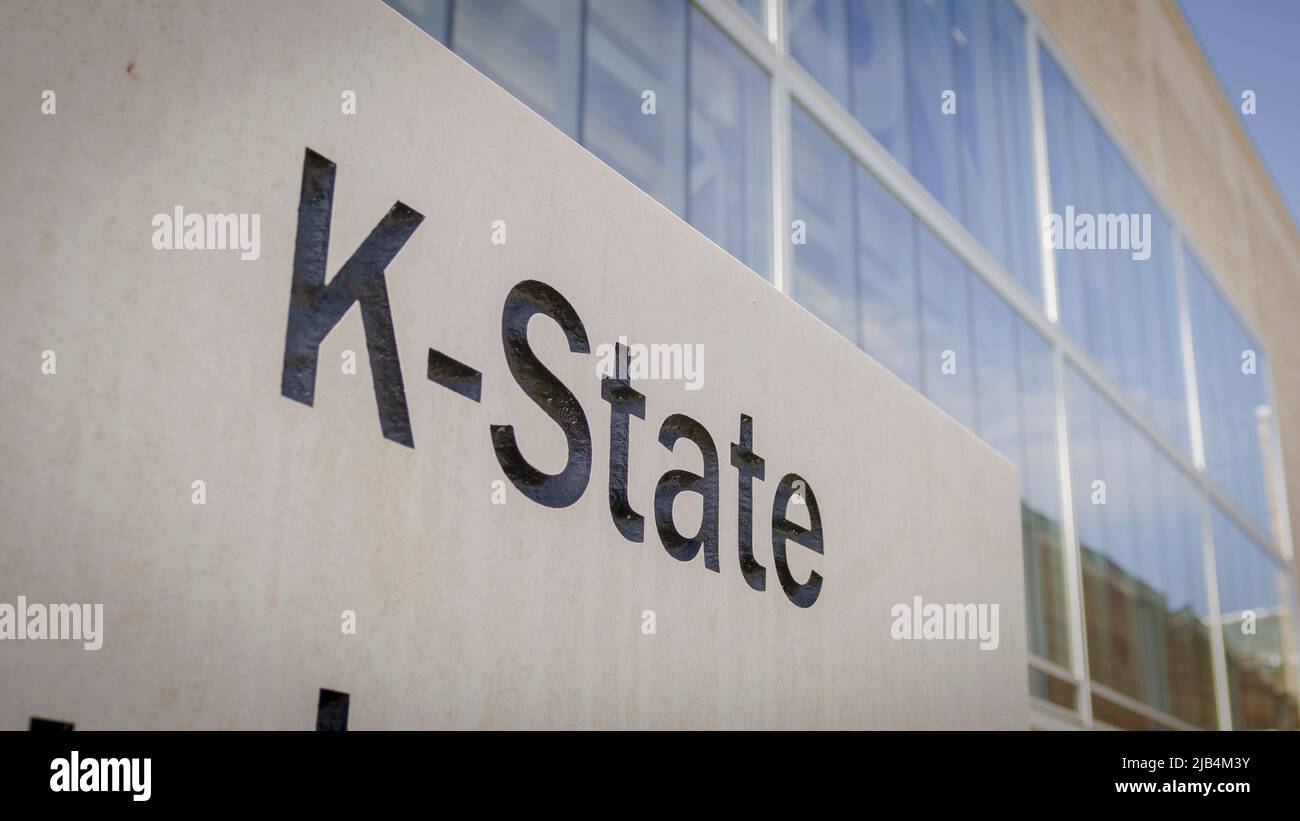 Manhattan, KS - 21 maggio 2022: Campus universitario della Kansas state University Wildcats Foto Stock