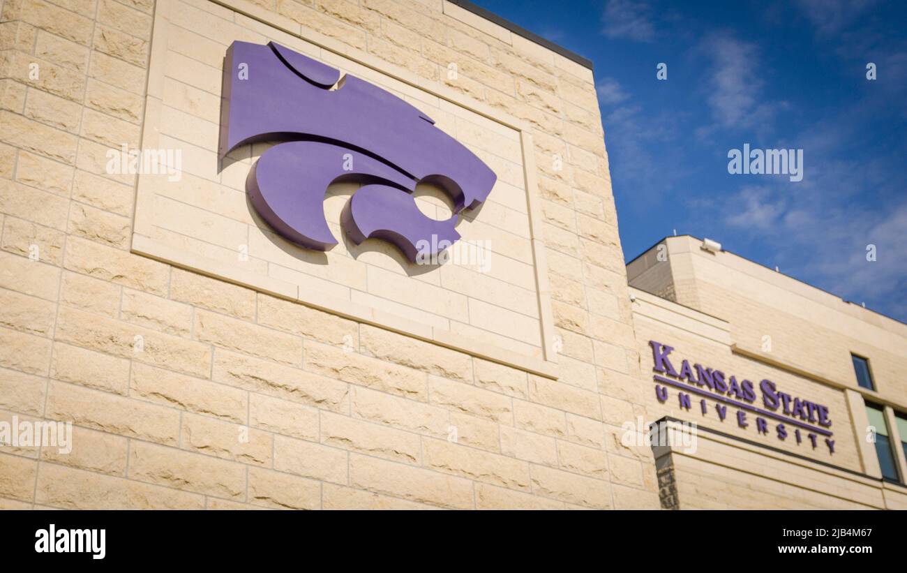 Manhattan, KS - 21 maggio 2022: Campus universitario della Kansas state University Wildcats Foto Stock