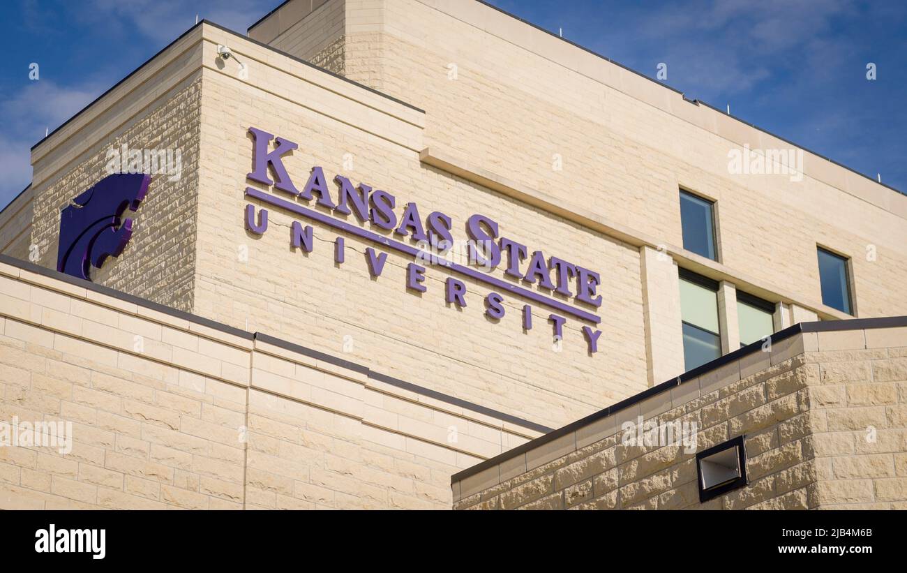 Manhattan, KS - 21 maggio 2022: Campus universitario della Kansas state University Wildcats Foto Stock