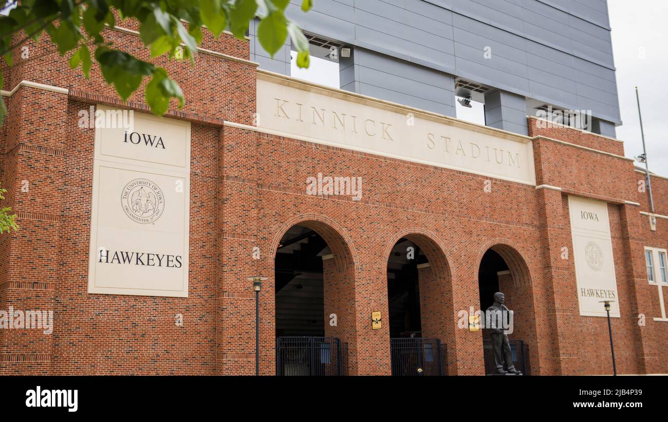 Iowa City, IA - 23 maggio 2022: Campus universitario della University of Iowa Hawkeyes Foto Stock