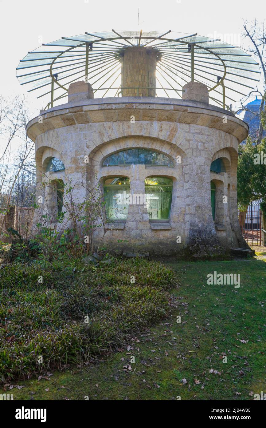 Acquario nel giardino del Museo Art Nouveau Musee de l'Ecole de Nancy, Nancy, dipartimento di Meurthe-et-Moselle, regione Grand Est, ex capitale Foto Stock