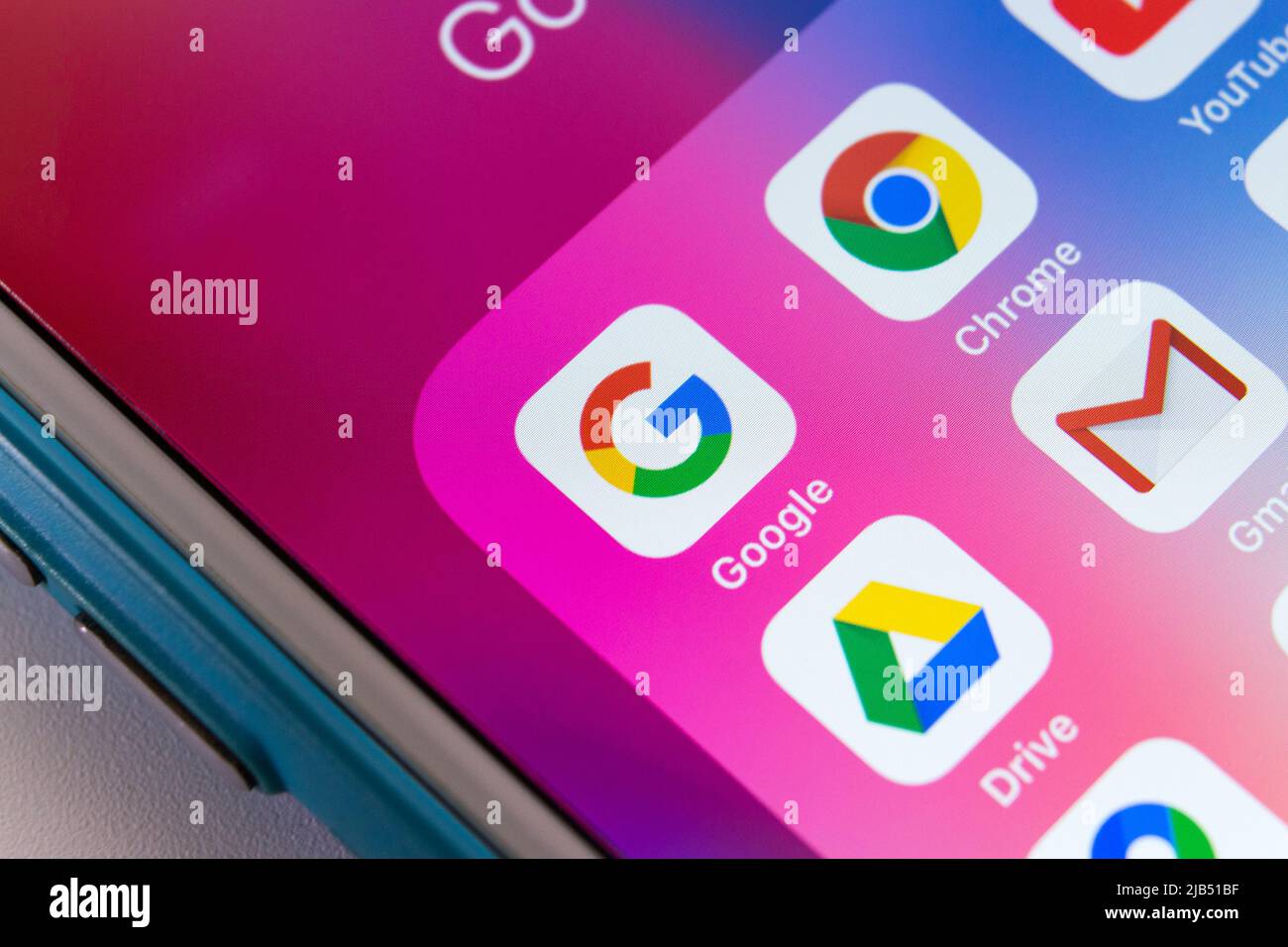 Kumamoto / GIAPPONE - Ott 3 2020 : app GMS (Google mobile Services) su iPhone. I GMS sono app di Google che spesso vengono preinstallate sui dispositivi Android Foto Stock