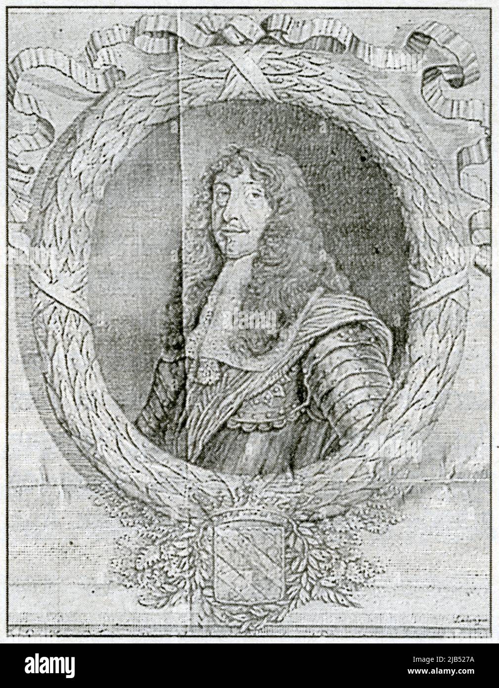 Gillion Othon, marchese de Trazegnies, 1598-1669, gouverneur de Tournai et d'Artois. Gravure d'après Ladam. Foto Stock