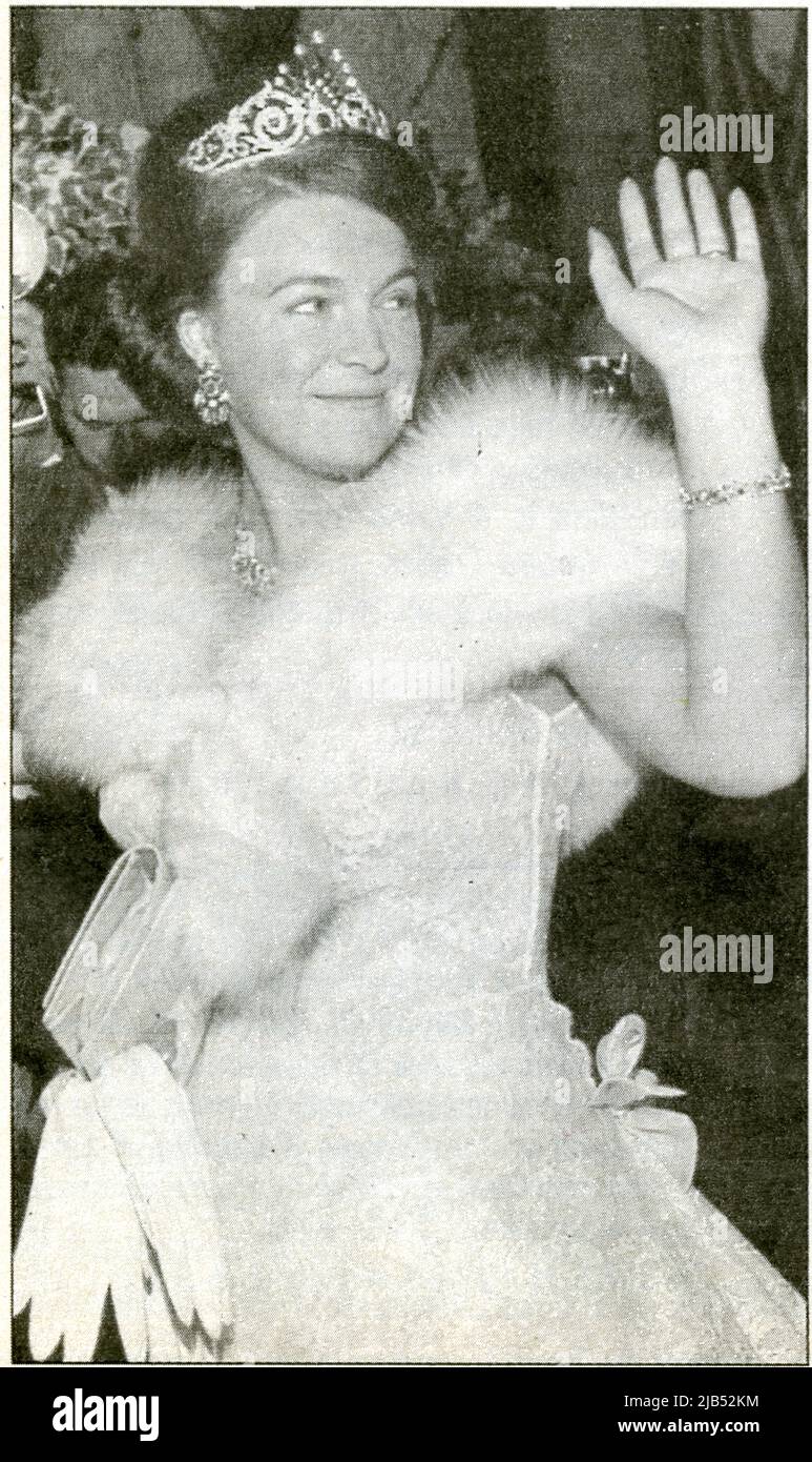 La princesse Irène arbore une parure de rubis et diamants. Foto Stock