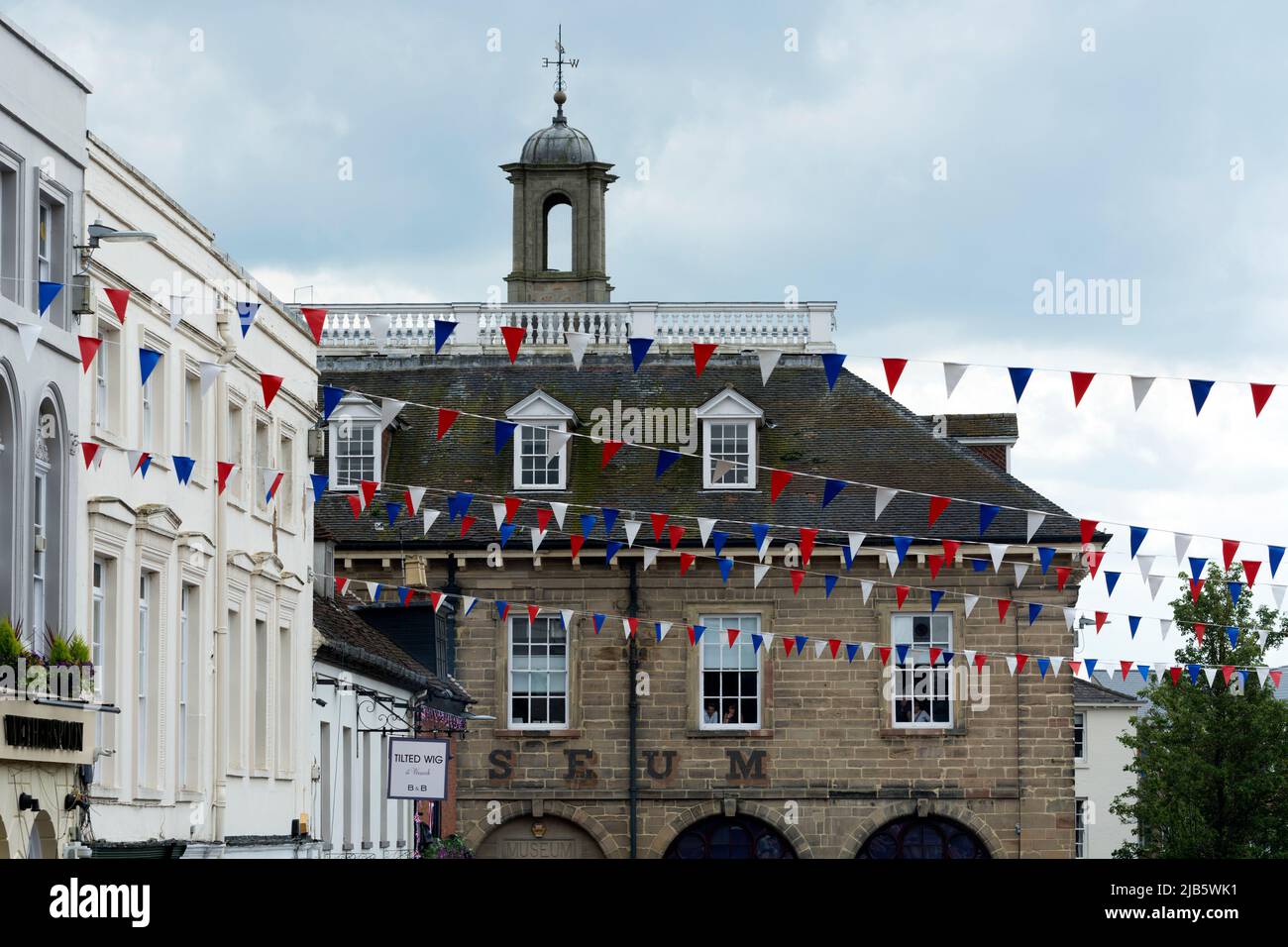 Le celebrazioni del Giubileo del platino della regina in Market Place, Warwick, Warwickshire, Regno Unito Foto Stock