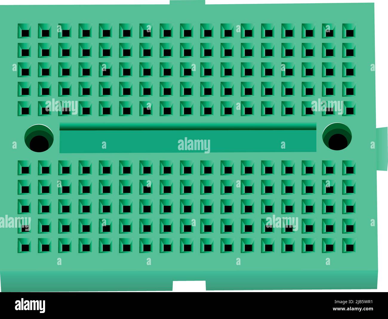 Breadboard 170 punti illustrazione elettronica Illustrazione Vettoriale