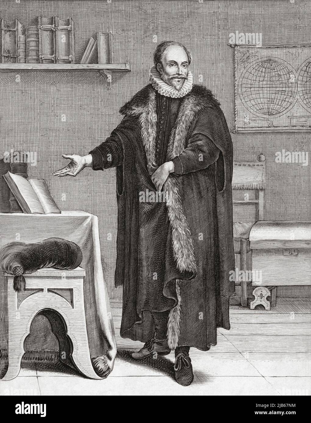 Jacobus Arminius, 1560 - 1609, alias Jakob Harmenszoon, Jacob Arminius o James Arminius. Teologo olandese durante la riforma protestante. Dopo un Foto Stock