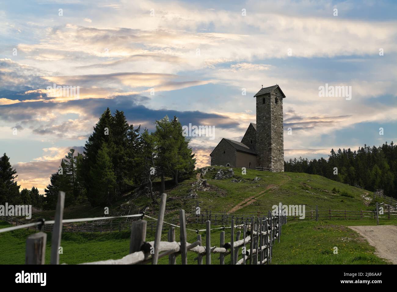 Chiesa di San Vigilio Vigiljoch Alto Adige Foto Stock