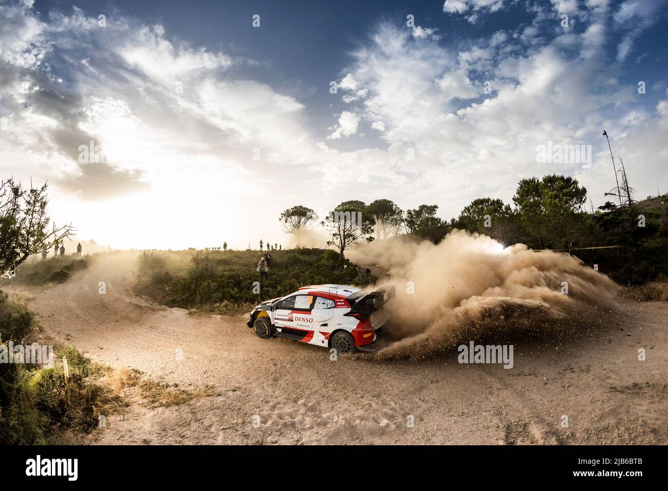 18 KATSUTA Takamoto (jpn), JOHNSTON Aaron (irl), Toyota Gazoo Racing WRT, Toyota GR Yaris Rally 1, azione durante il Rally Italia Sardegna 2022, 5th round del WRC World Rally Car Championship 2022, dal 2 al 5 giugno 2022 ad Alghero - Foto Nikos Katikis / DPPI Foto Stock