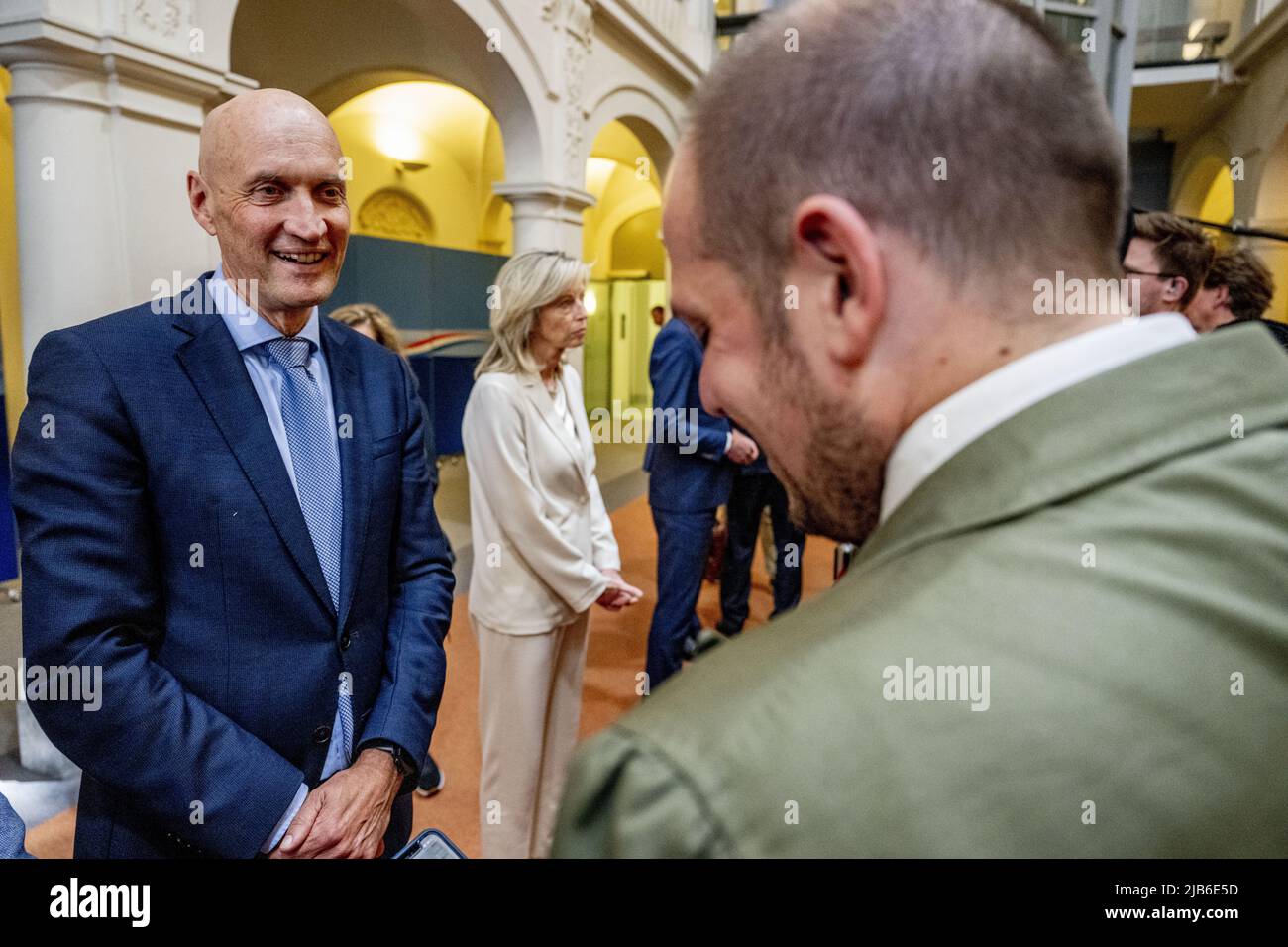 2022-06-03 13:21:51 L'AIA - Ernst Kuipers, Ministro della Salute, del benessere e dello Sport, si rivolge alla stampa al Binnenhof dopo il Consiglio settimanale dei Ministri. ANP ROBIN UTRECHT paesi bassi fuori - belgio fuori Foto Stock