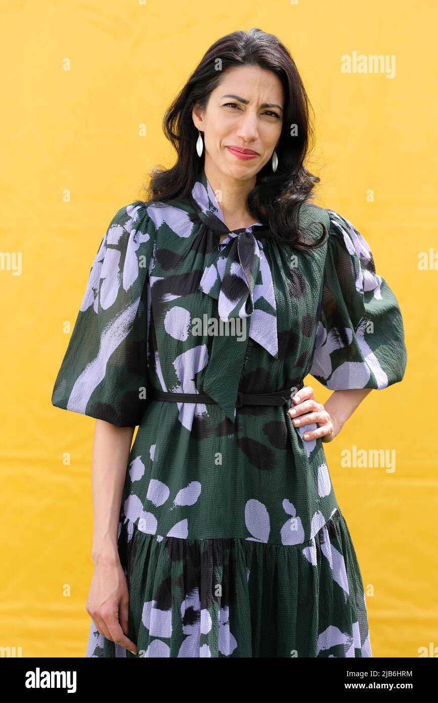 Hay Festival, Hay on Wye, Galles, Regno Unito – Venerdì 3rd Giugno 2022 – Huma Abedin ex politico con Hillary Clinton al Festival Hay per parlare del suo recente libro sia / e. Foto Steven Maggio / Alamy Live News Foto Stock