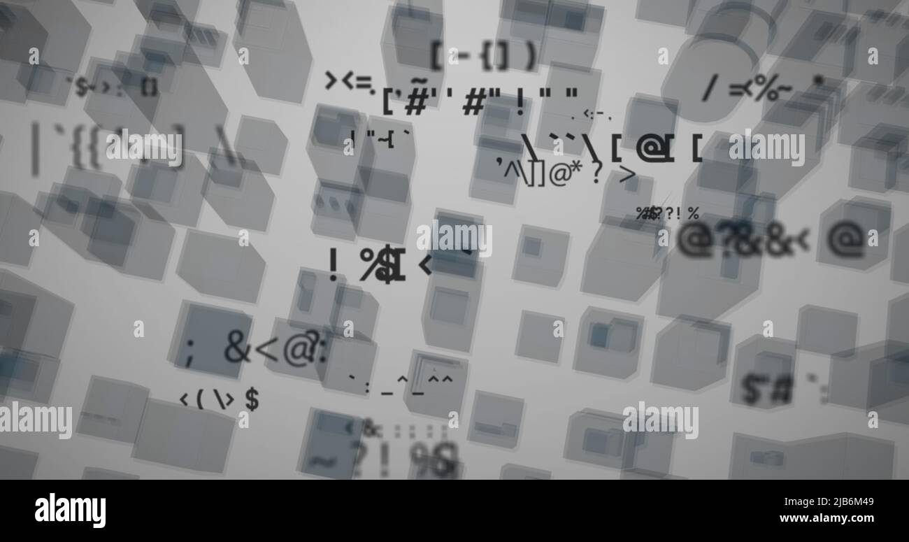 Immagine dell'elaborazione dei dati su 3D paesaggi Foto Stock