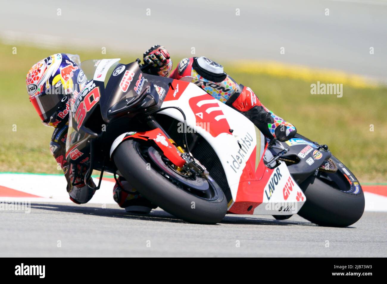 2022 Giu 6th. Gran premi Monster Energy de Catalunya, MotoGP, venerdì gratis parctice: Takaaki Nakagami (JPN), LCR Honda IDEMITSU Foto Stock