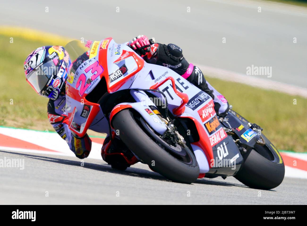 2022 Giu 6th. Gran premi Monster Energy de Catalunya, MotoGP, venerdì libero parctice: Enea Bastianini (ITA), Gresini Racing MotoGP Foto Stock