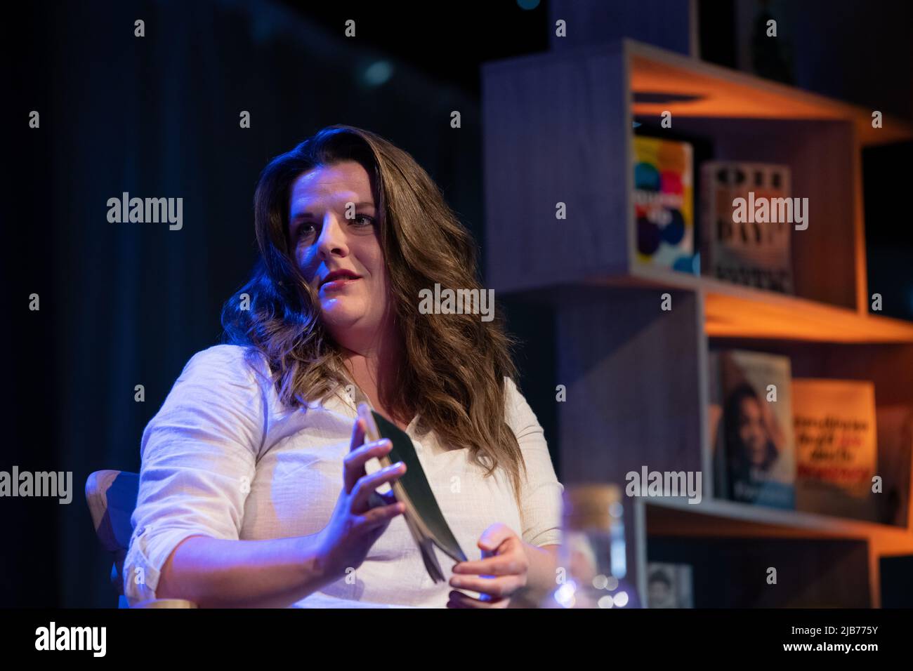 Hay-on-Wye, Galles, Regno Unito. 3rd giugno 2022. Sophie Haydock, Liz Hyder e Rebecca F John al Festival Hay 2022, Galles. Credit: Sam Hardwick/Alamy. Foto Stock