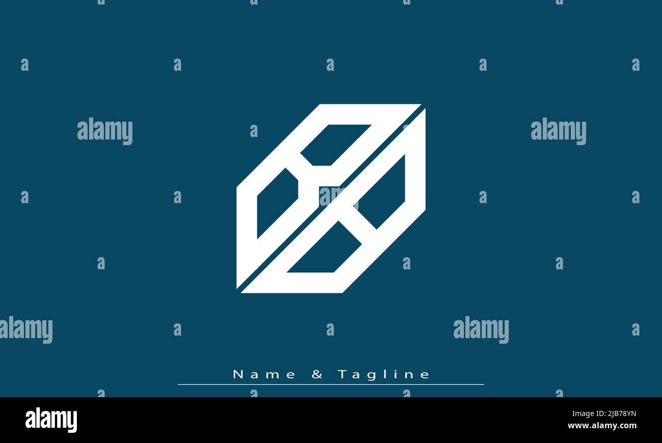 Lettere alfabetiche iniziali logo monogramma BB Illustrazione Vettoriale
