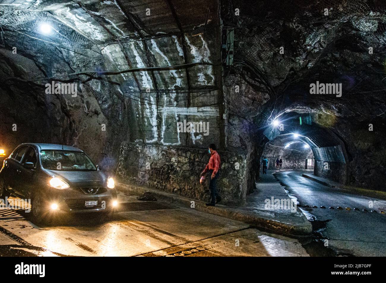 Tunnel di transito sotterraneo, Guanajuato, Messico. Foto Stock