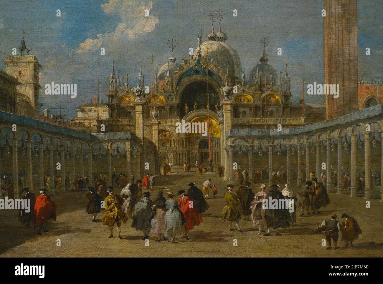 Francesco Guardi (1712-1793). Pittore veneziano. Festa dell'Ascensione in Piazza San Marco, ca. 1775. Dettaglio. Olio su tela. Museo Calouste Gulbenkian. Lisbona, Portogallo. Foto Stock