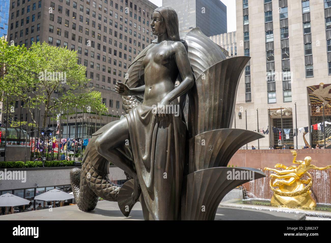 Paul figura umana (Maiden e Youth), Rockefeller Center, New York City Foto Stock