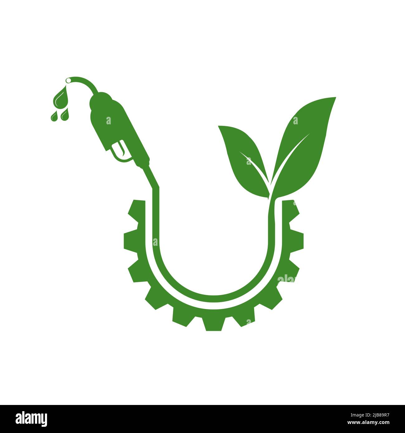 Carburante ecologico, biodiesel per l'Ecologia e l'ambiente aiuta il mondo con idee ecocompatibili Illustrazione Vettoriale