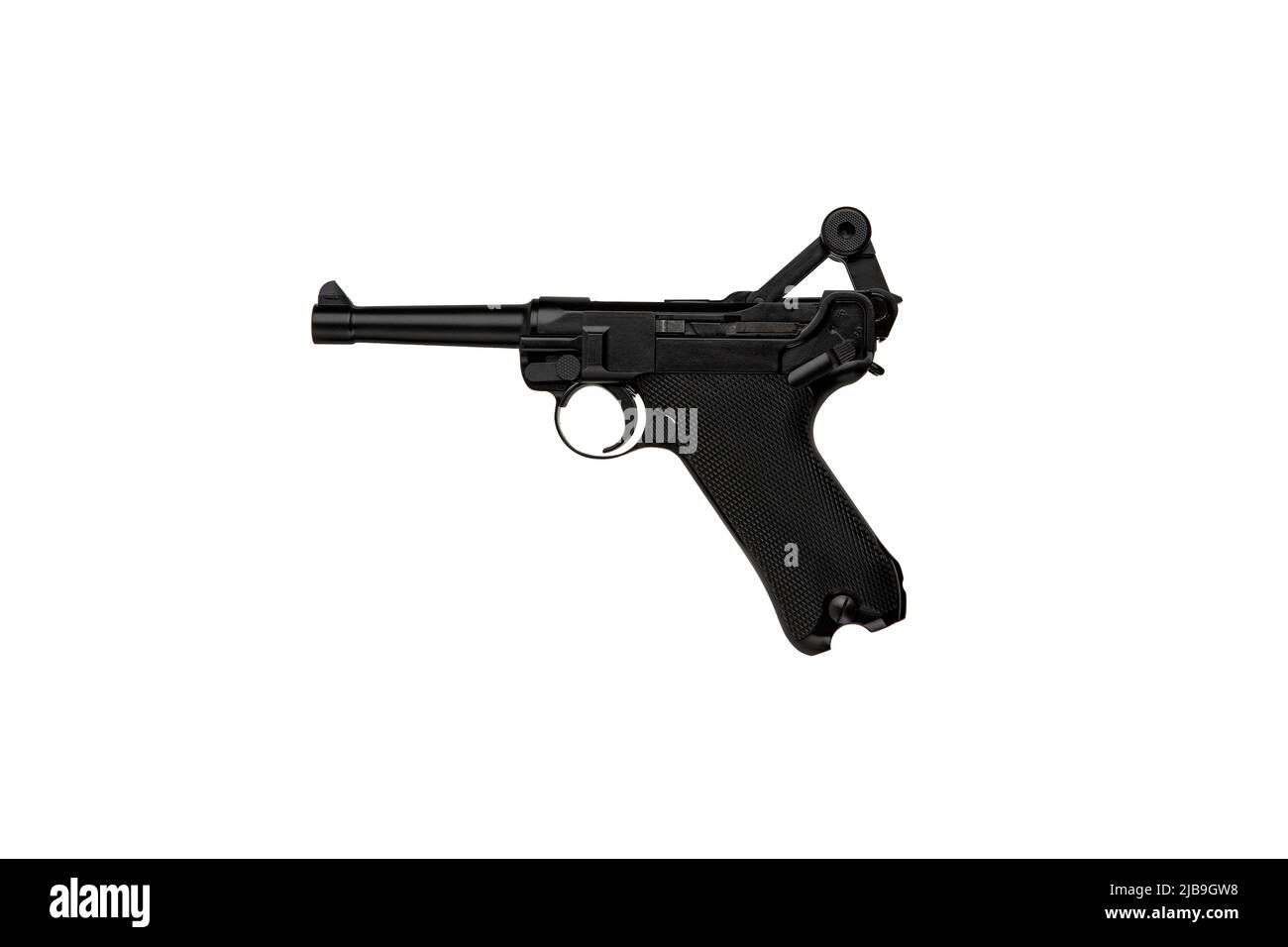 Pistola ad aria compressa. Moderna arma pneumatica per aria morbida, sport  e divertimento. Un manichino, una copia di una vera pistola. Isolare su  sfondo bianco Foto stock - Alamy