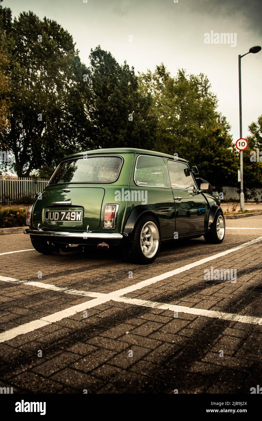 David Brown, Italian Job, Alec Issigonis, Austin 1800, Austin Cooper S, Austin Metro, Austin Mini 1000HL, Austin Mini 850 MK1, Mini moke, Austin Mini Foto Stock