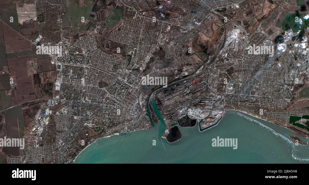 Immagine satellitare Mariupol Foto Stock