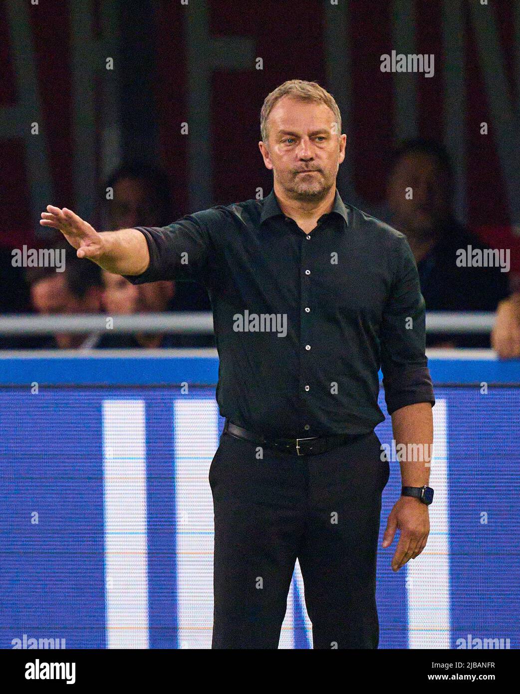 Headcoach del DFB Hans-Dieter Hansi Flick , Bundestrainer, Nationaltrainer, nella partita della UEFA Nations League 2022 ITALIA - GERMANIA nella stagione 2022/2023 su Juni 04, 2022 a Bologna, Italia. © Peter Schatz / Alamy Live News Foto Stock